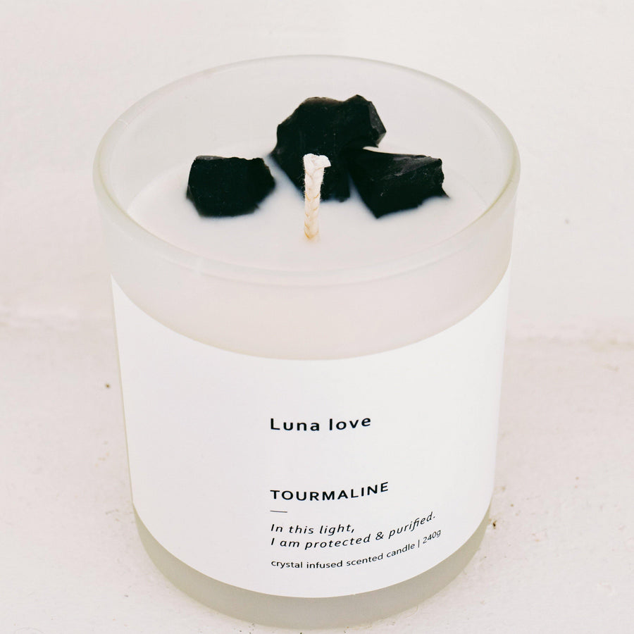 Luna love Crystal Candle - Tourmaline